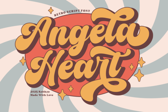 Angela Heart: A Retro Script Font for Bold Branding