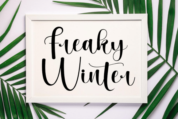 Freaky Winter: A Modern Script Font for Editorial Design