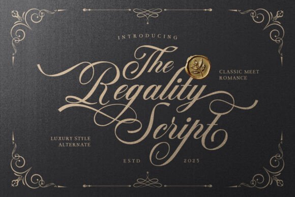 Regality: A Luxury Script Font for Editorial Design