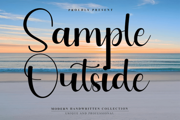 Sample Outside Font: A Warm Handwritten Typeface