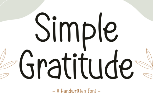 Simple Gratitude Font for Web Design