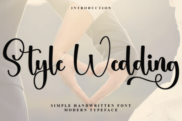 Style Wedding: A Festive Script Font for Editorial Design